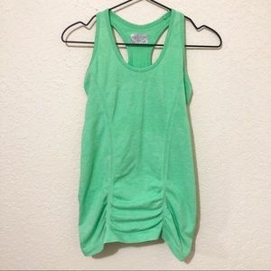 Athleta Green Ruched Bottom Active Tank Top XS